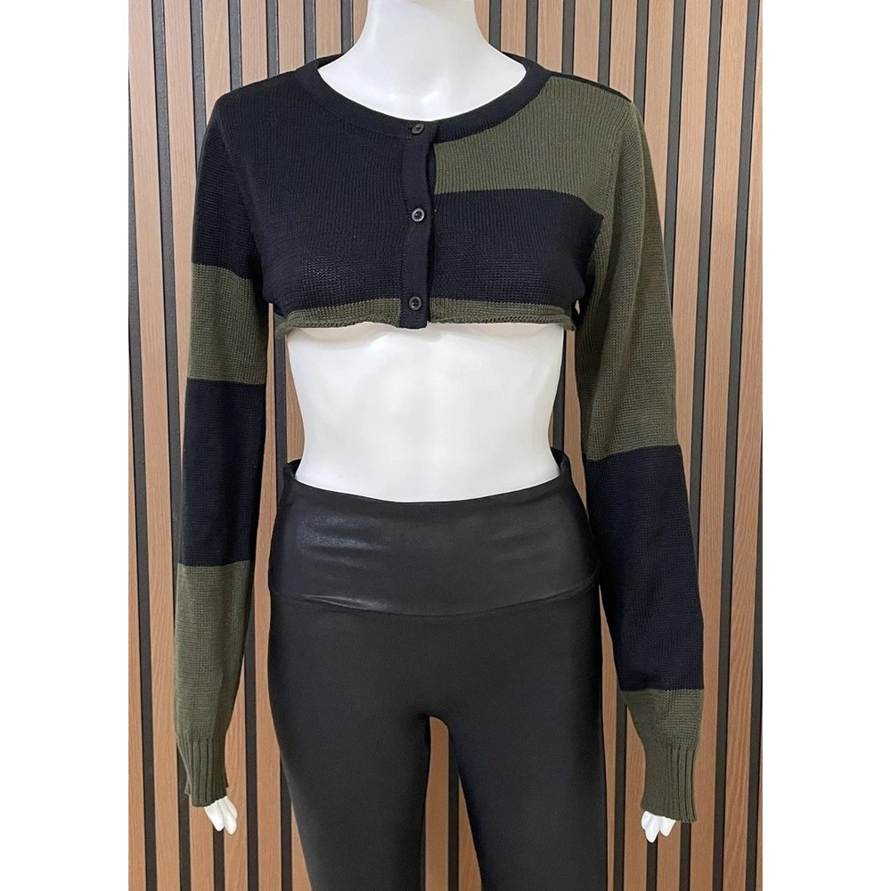 Hottopic Bolero‎ Women's XL Black Sweater Cotton Shrug Crop Cardigan Grunge Emo